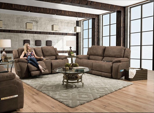 Explorer Espresso Power Reclining Sofa & Loveseat